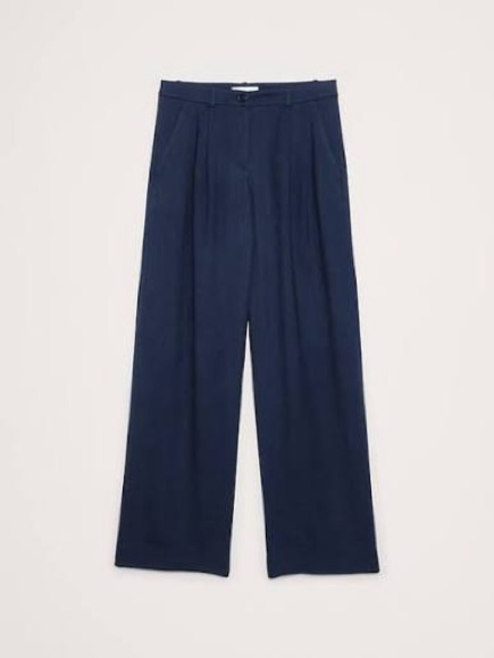 Tailored High-Rise Wide-Leg Pants in Navy
